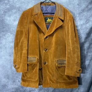 Vintage Corte Ingles Corduroy Blazer Jacket Men's Size 44 Brown Grunge Spain